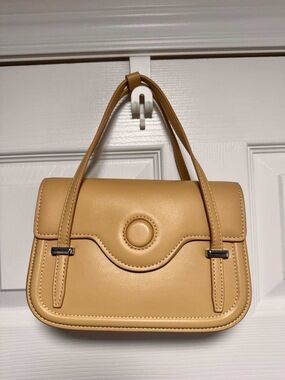 Vintage Mango Structured Top Handle Bag / Made in China / Tan